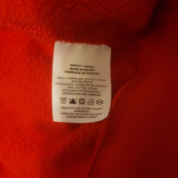 Nike All Over Print Swoosh Sweatshirt Hoodie Small Mens Y2K Grunge Red - Picture 4 of 8